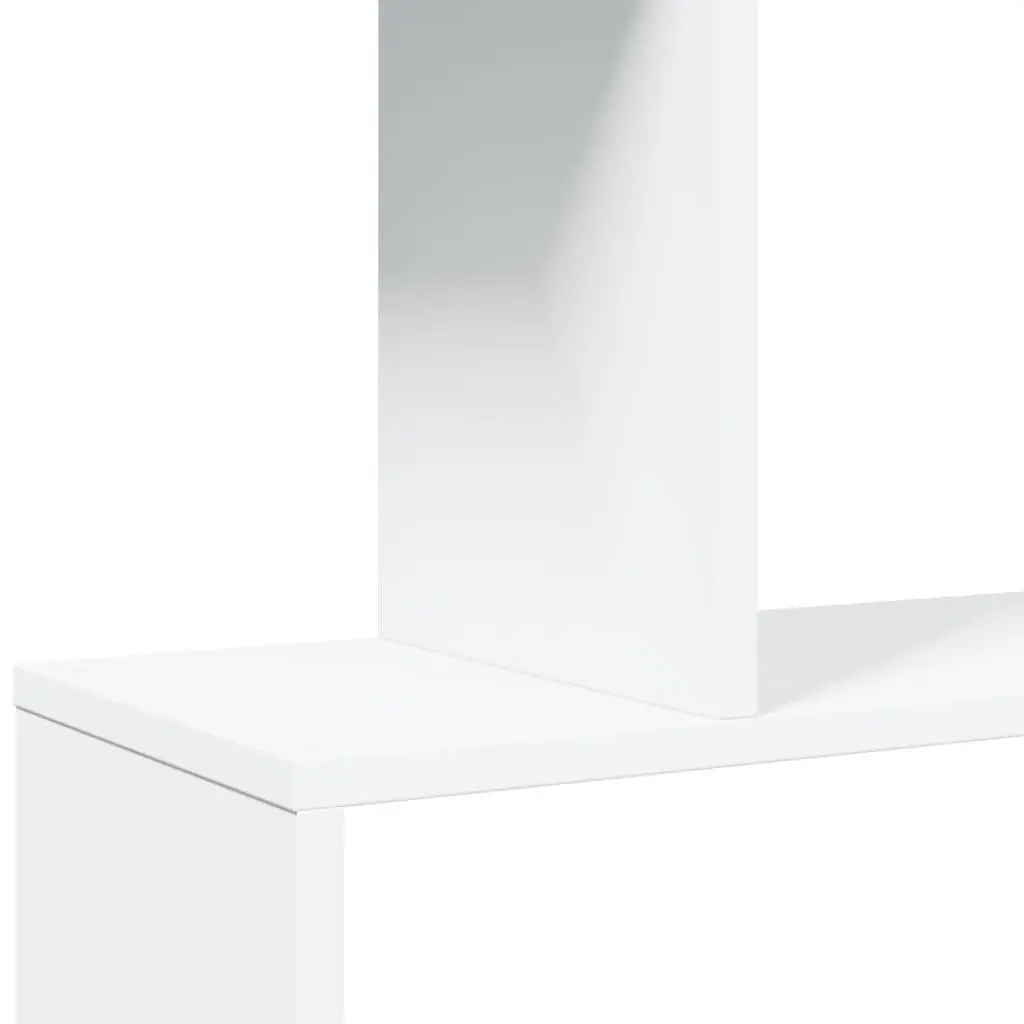 Room Divider Bookcase 5-Tier Storage Unit 70x24x161cm White Engineered Wood