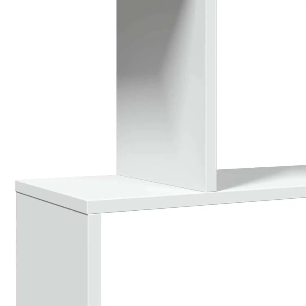 Room Divider Bookcase 3-Tier Storage Shelving Unit White Engineered Wood