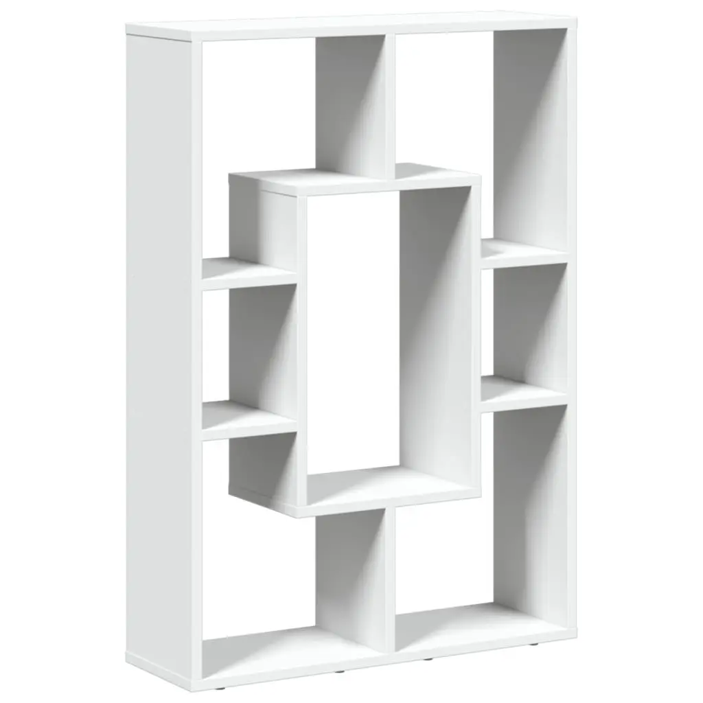 Bookcase White 63x20x90 cm Engineered Wood Storage Shelving Unit Display Shelf
