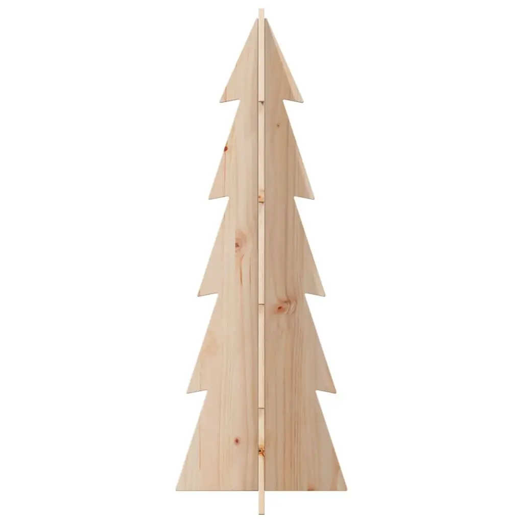 Rustic Wooden Christmas Tree Decoration 112cm Natural Pine Holiday Home Decor