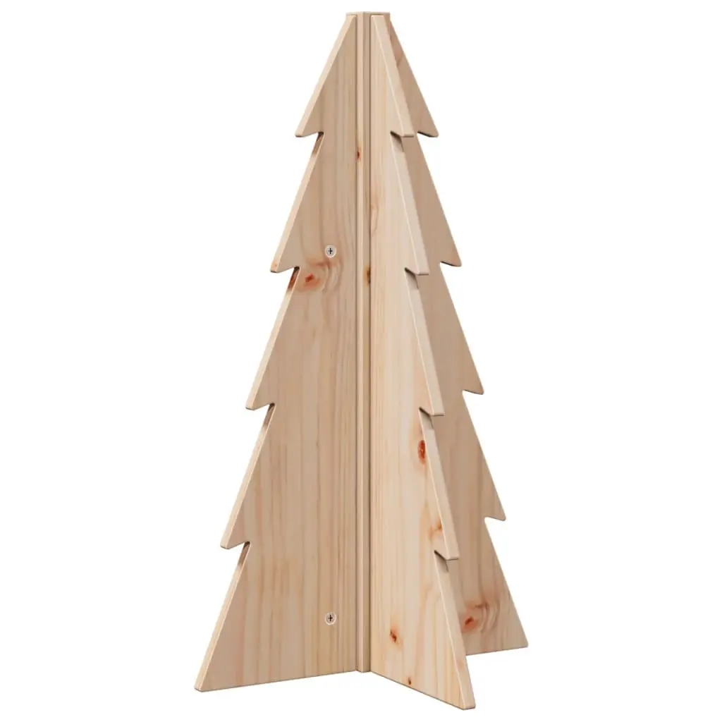 Wooden Christmas Tree Decoration Holiday Decor 69.5cm Natural Pine Brown