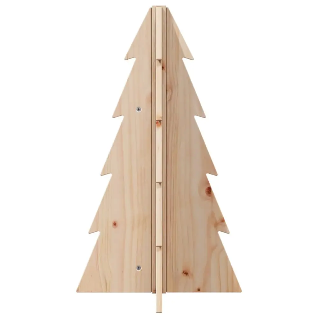 Wooden Christmas Tree Decoration Holiday Decor 69.5cm Natural Pine Brown