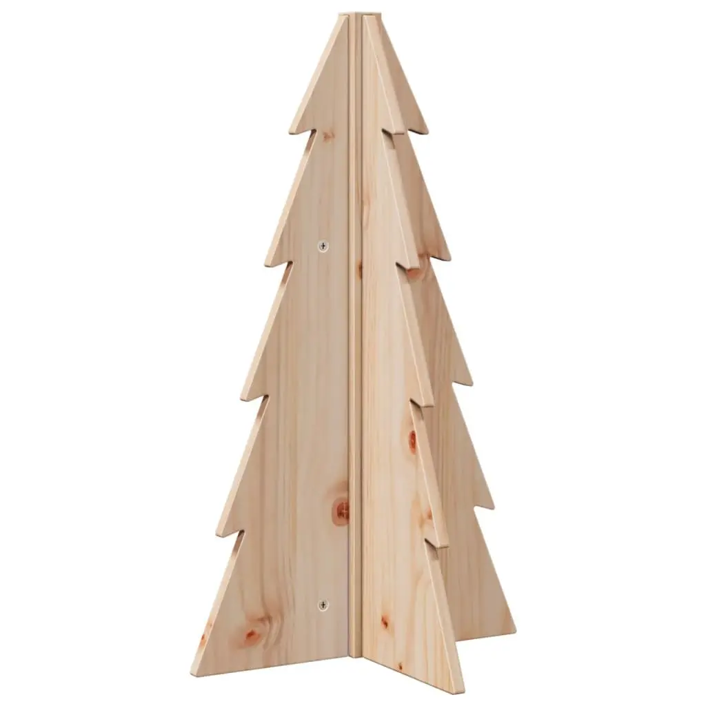 Wooden Christmas Tree Decoration Holiday Decor 69.5cm Natural Pine Brown