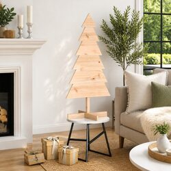 120cm Natural Wooden Christmas Tree – Value and Style