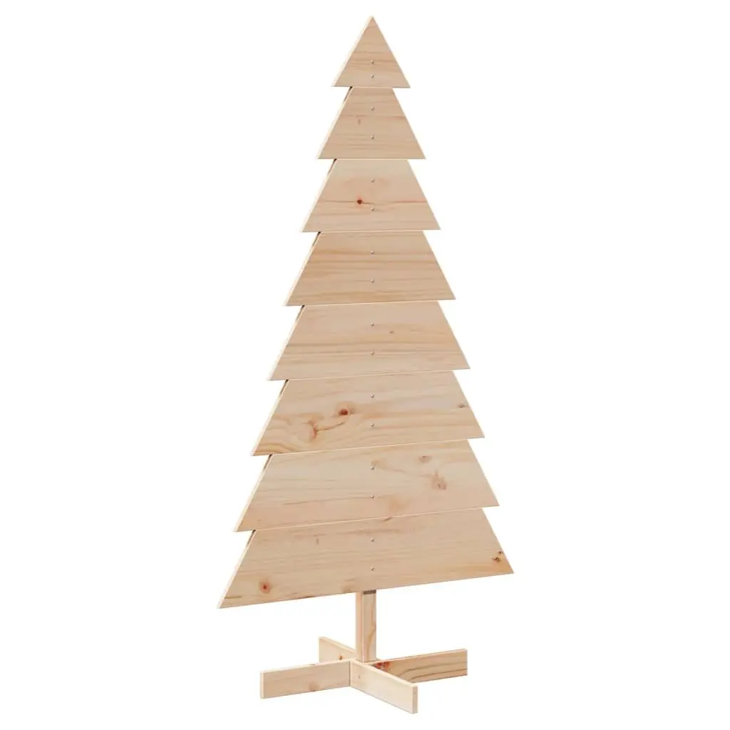 Wooden Christmas Tree Decoration 150cm Natural Pine Rustic Brown