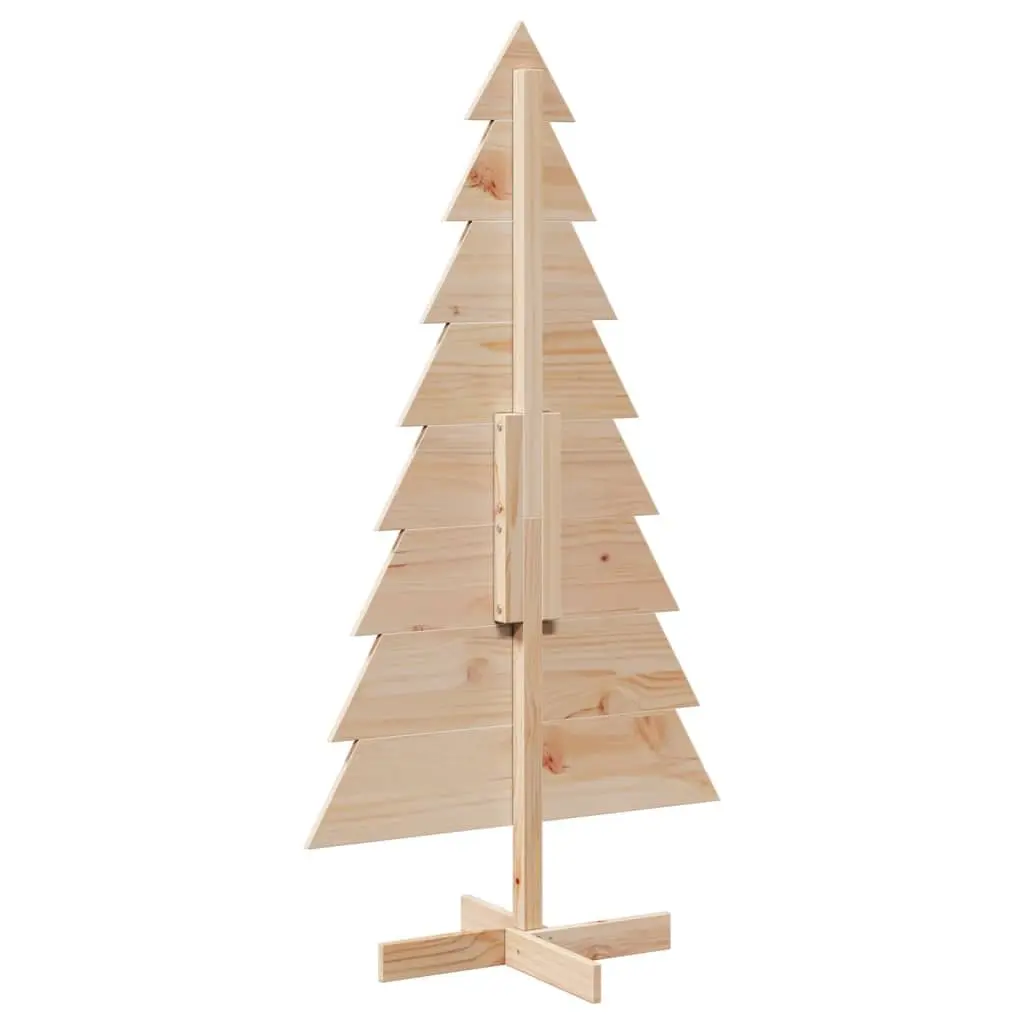 Wooden Christmas Tree Decoration 150cm Natural Pine Rustic Brown