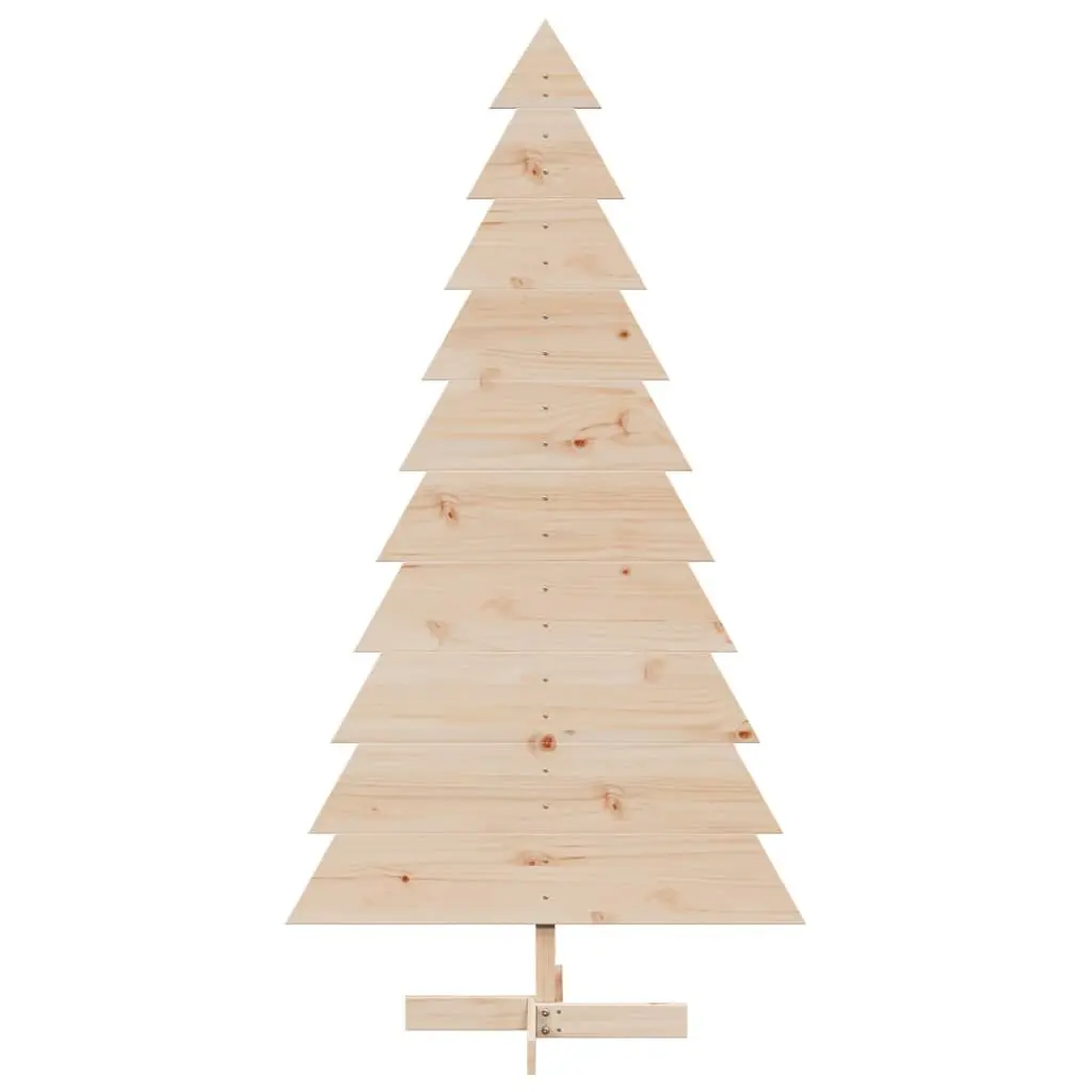 Wooden Christmas Tree Decoration Natural Solid Pine Wood 180cm Brown