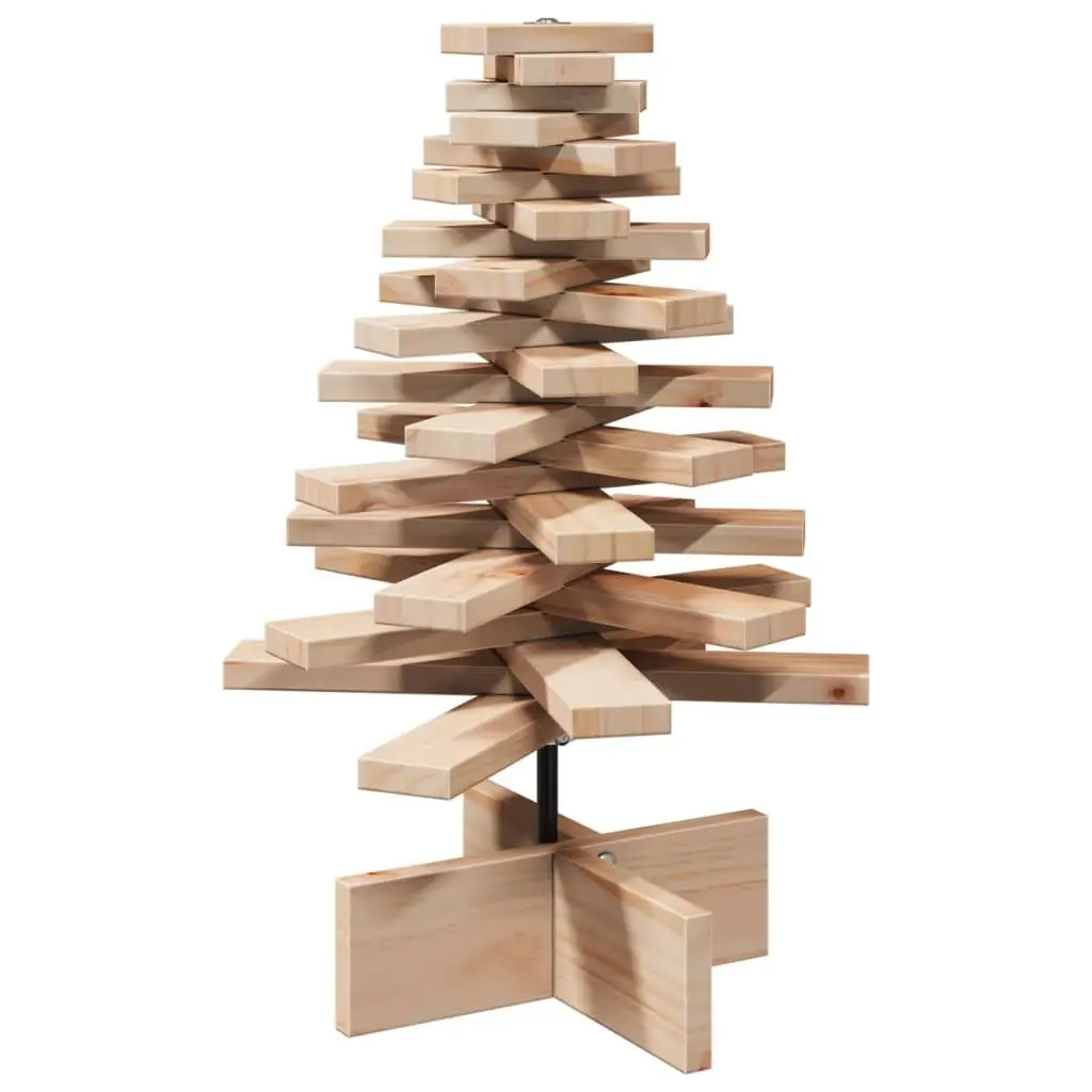 Wooden Christmas Tree Decoration 60cm Natural Pine Rotating Branches