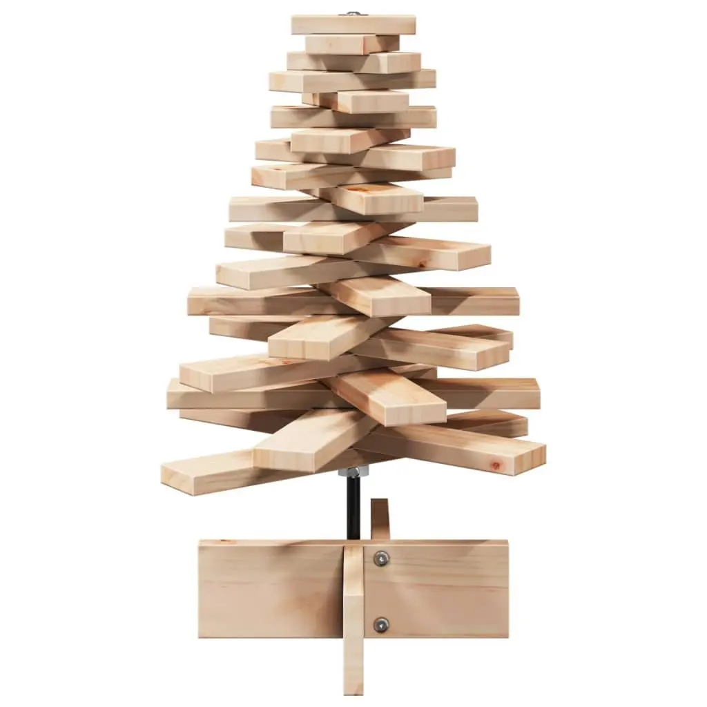 Wooden Christmas Tree Decoration 60cm Natural Pine Rotating Branches