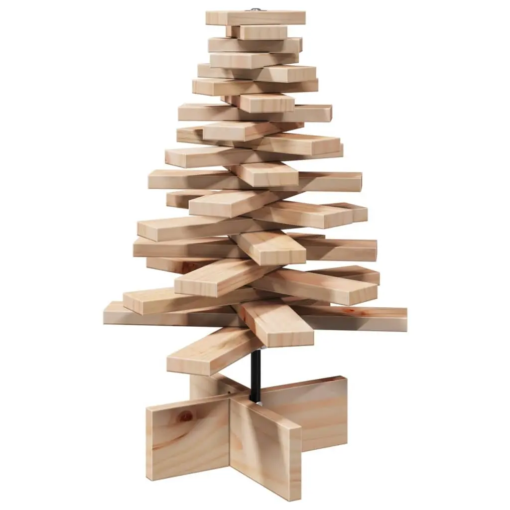 Wooden Christmas Tree Decoration 60cm Natural Pine Rotating Branches