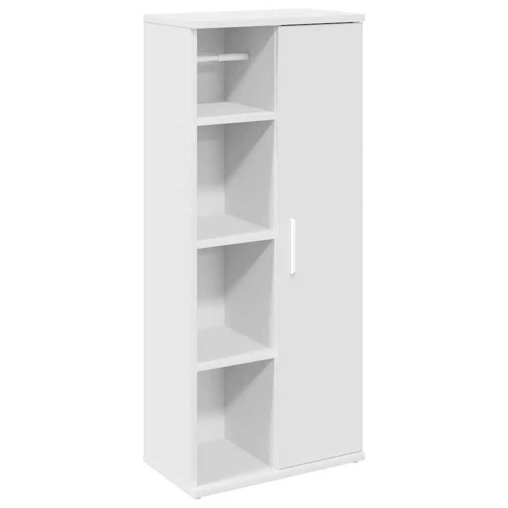 Bathroom Cabinet Storage Vanity Unit with Roll Holder 39x22x90cm White