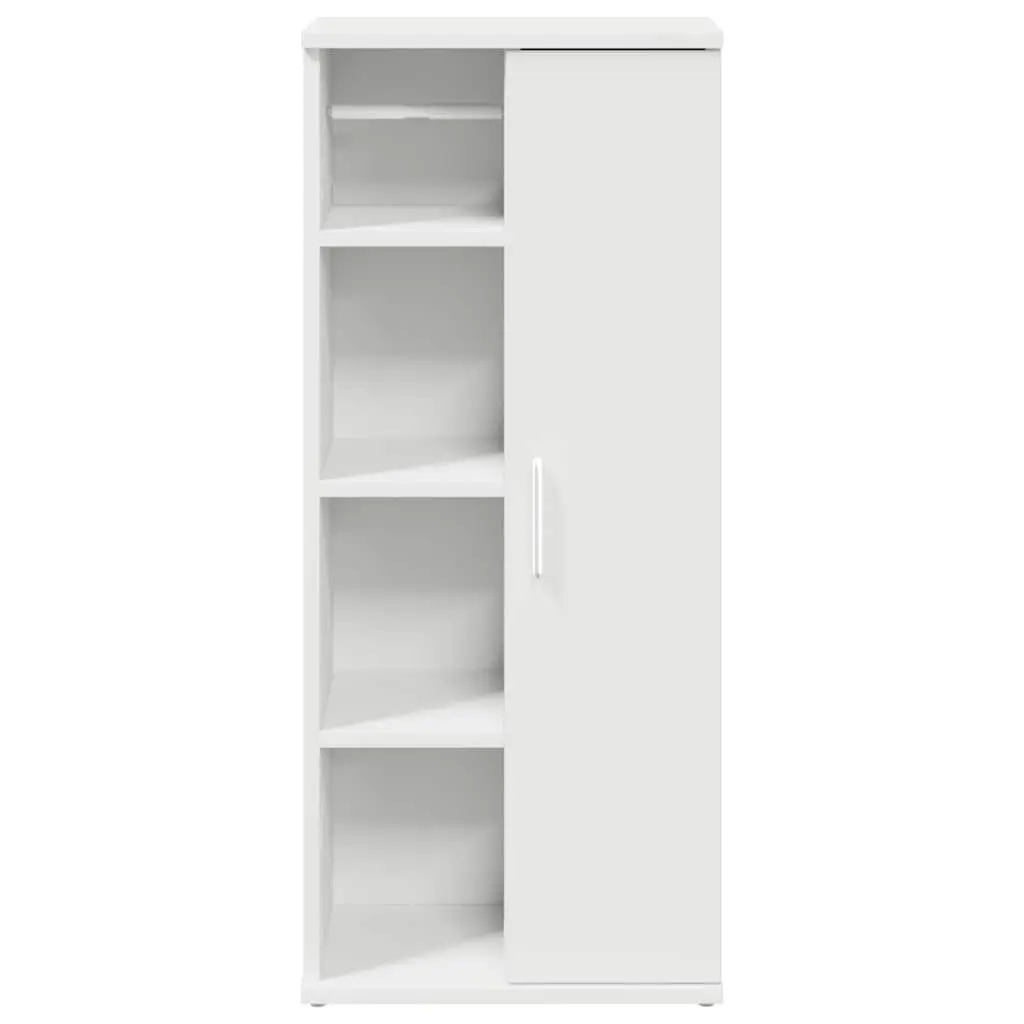 Bathroom Cabinet Storage Vanity Unit with Roll Holder 39x22x90cm White