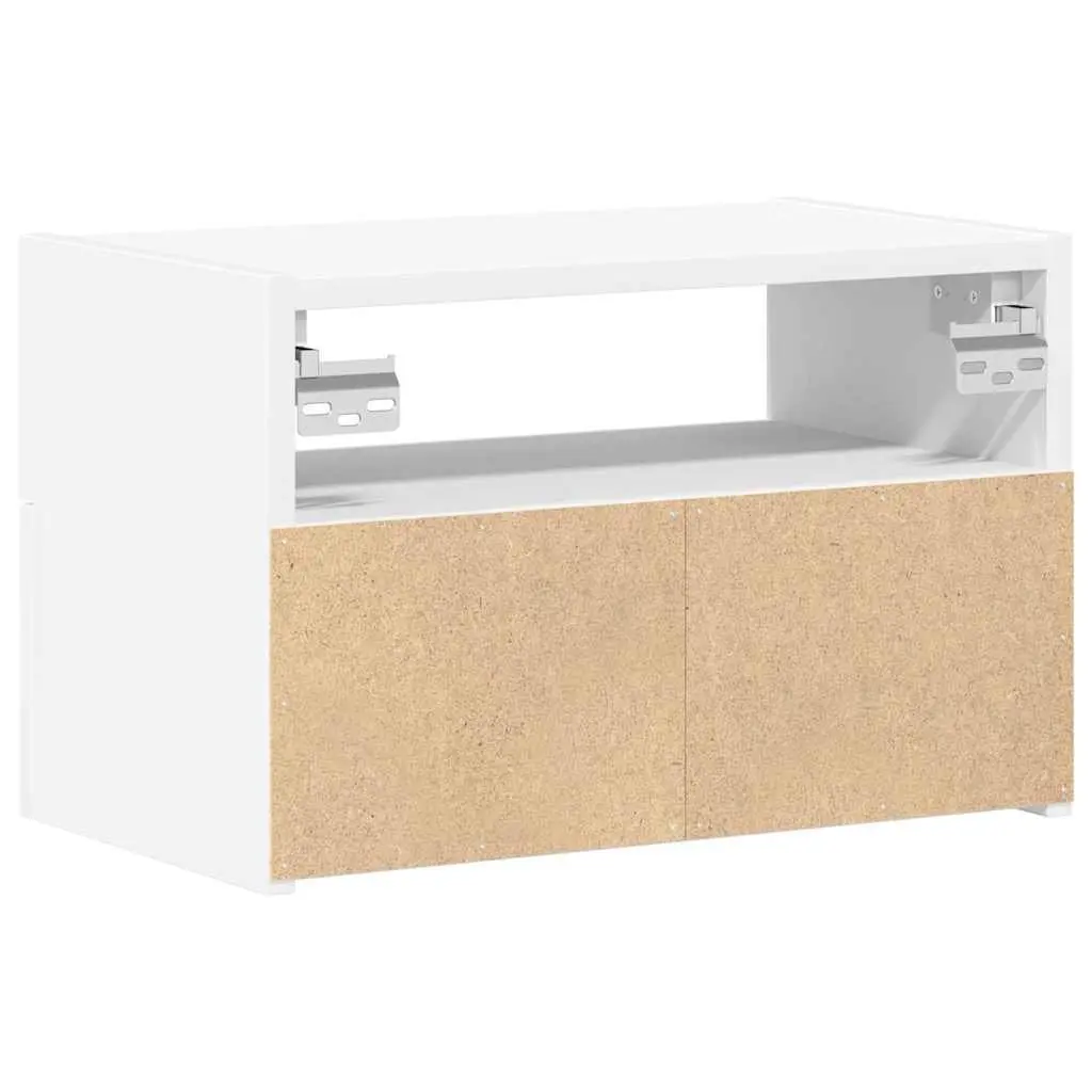 Bedside Cabinet Wall-mounted White Storage Drawer Nightstand Floating Shelf