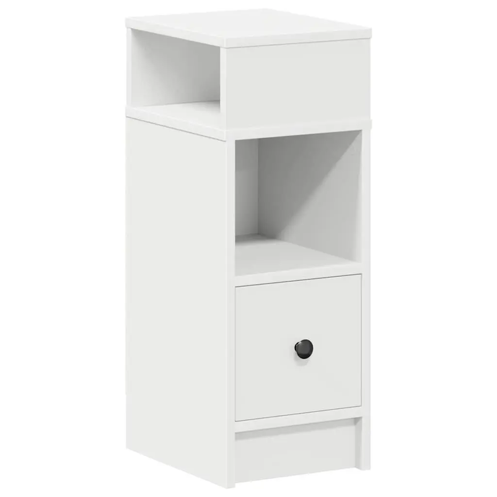 Bedside Cabinet Bedroom Storage Table 25x31x66cm White