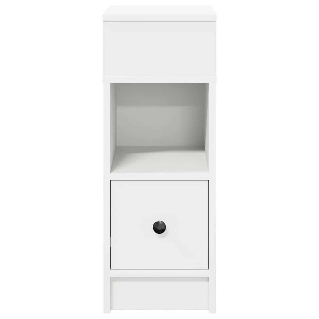 Bedside Cabinet Bedroom Storage Table 25x31x66cm White