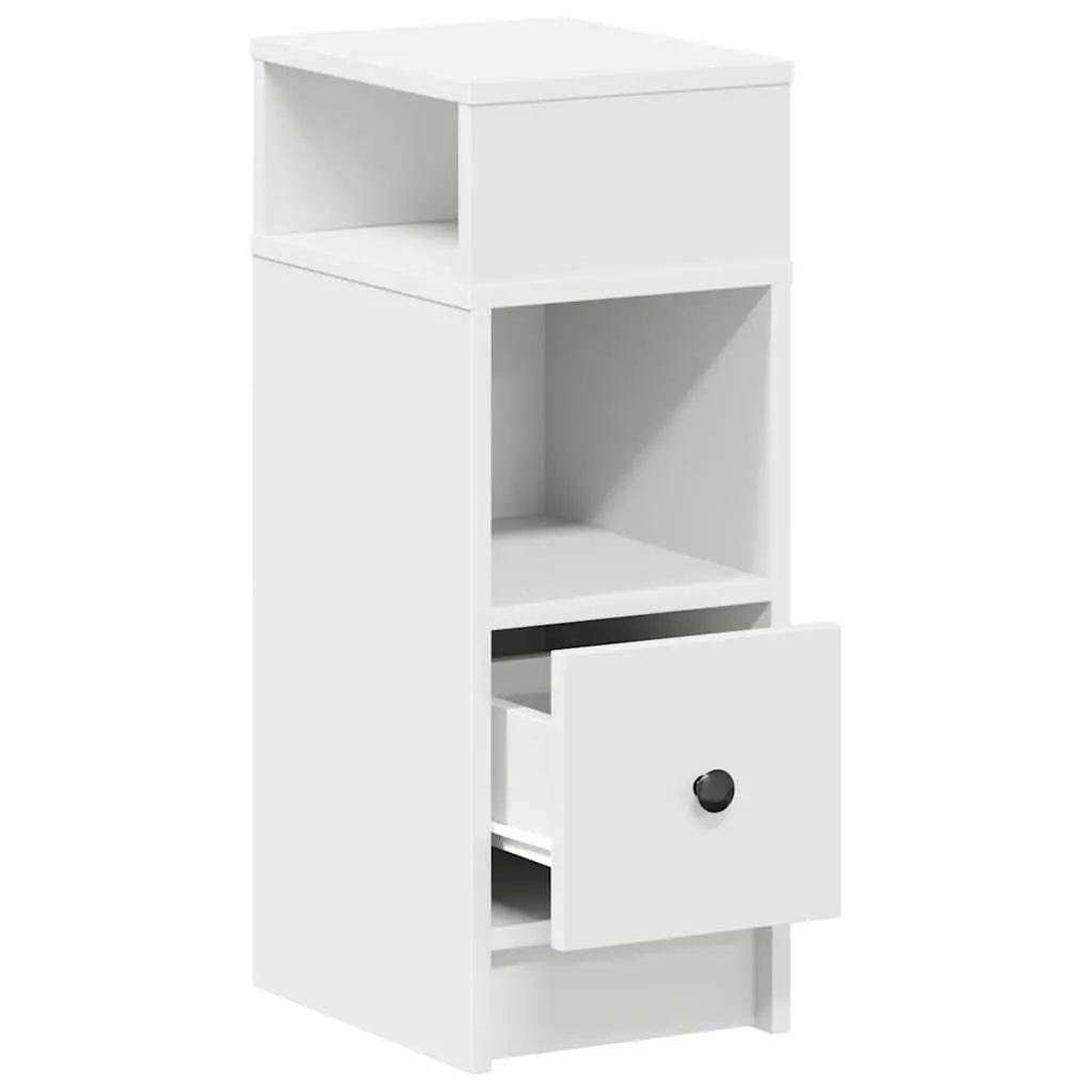 Bedside Cabinet Bedroom Storage Table 25x31x66cm White