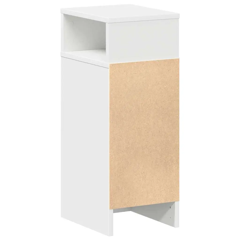 Bedside Cabinet Bedroom Storage Table 25x31x66cm White