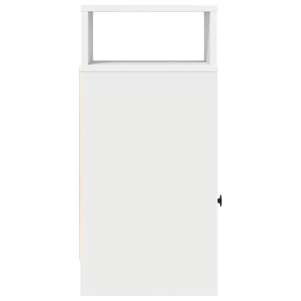 Bedside Cabinet Bedroom Storage Table 25x31x66cm White