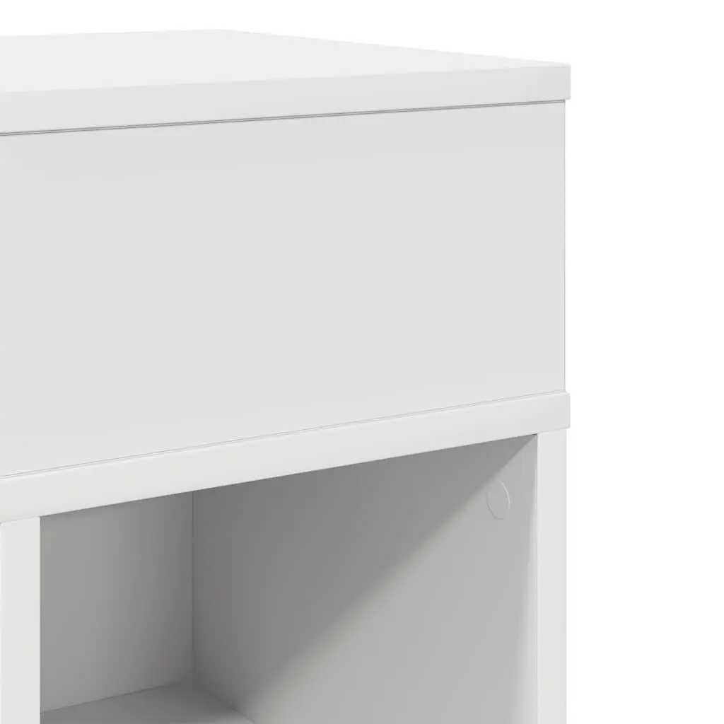 Bedside Cabinet Bedroom Storage Table 25x31x66cm White