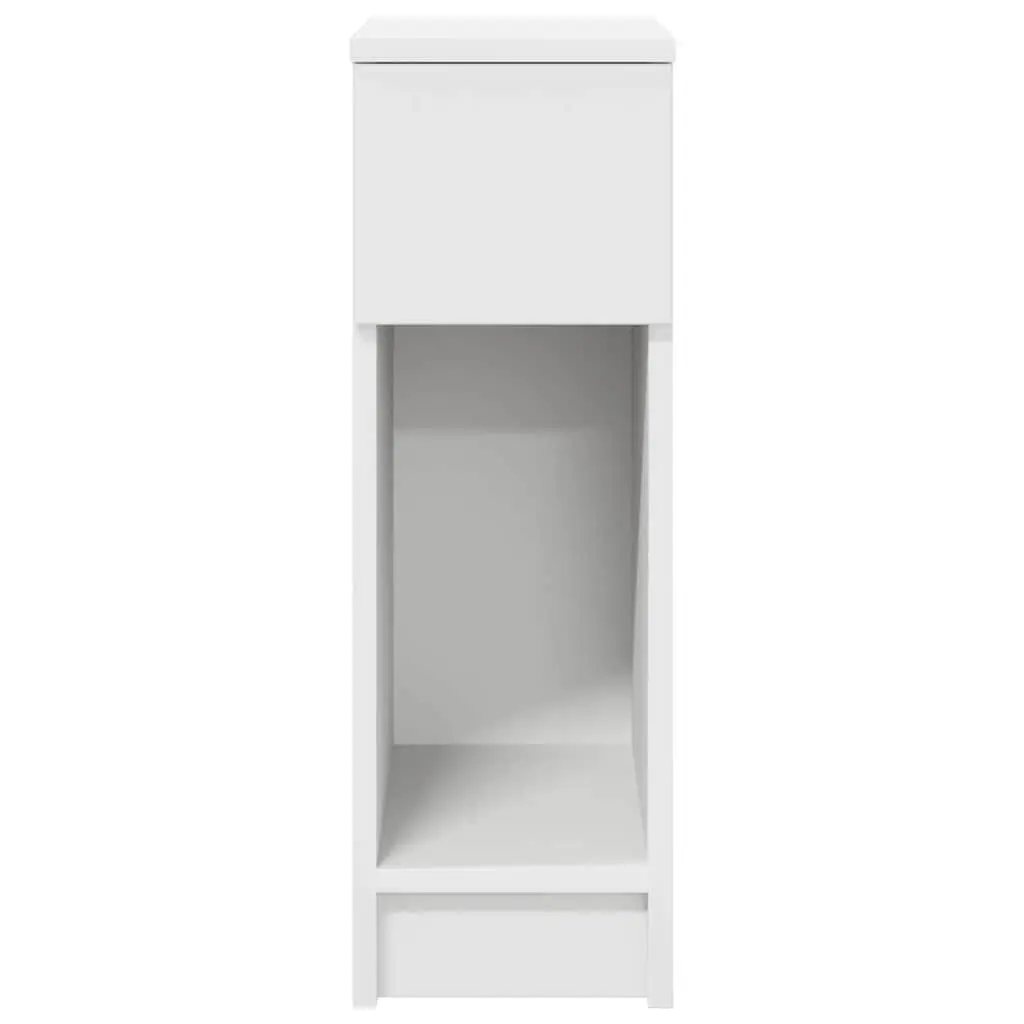 Bedside Cabinet 2 pcs Storage Nightstand 20 x 36 x 60 cm White