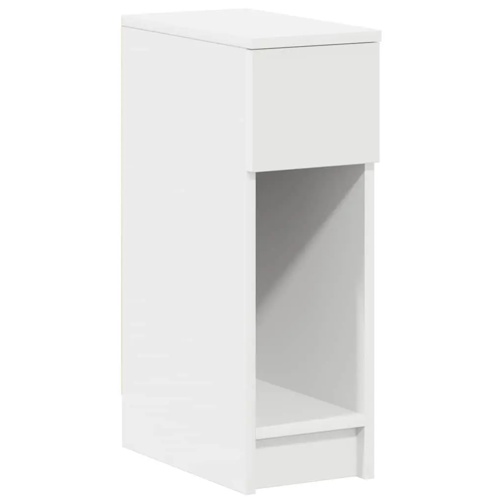 Bedside Cabinet 2 pcs Storage Nightstand 20 x 36 x 60 cm White
