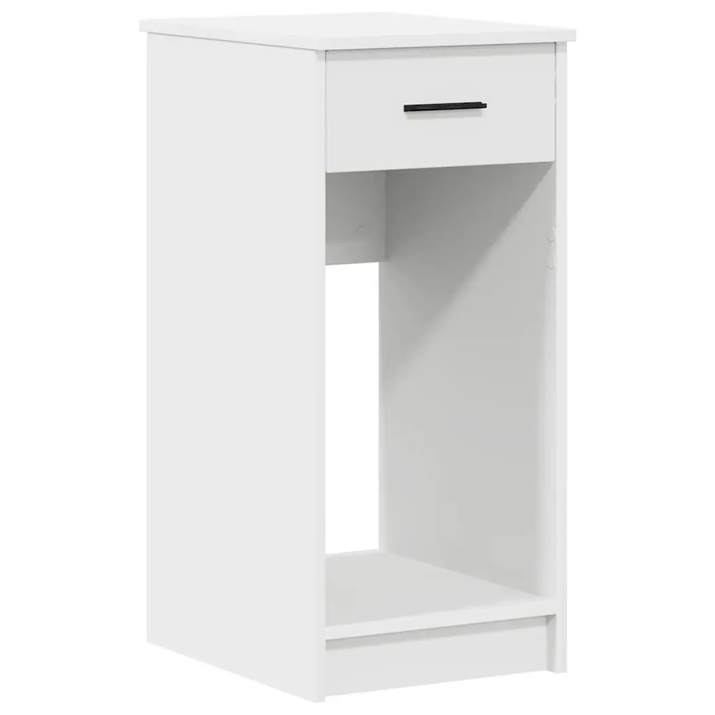 Computer Tower Stand with Drawer White Storage Cabinet PC Case Organizer