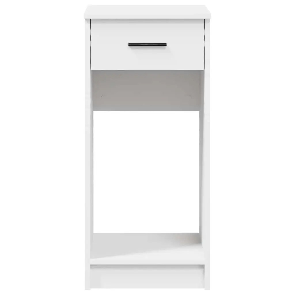 Computer Tower Stand with Drawer White Storage Cabinet PC Case Organizer