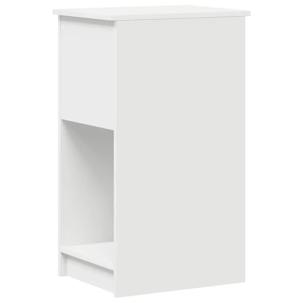 Computer Tower Stand with Drawer White Storage Cabinet PC Case Organizer