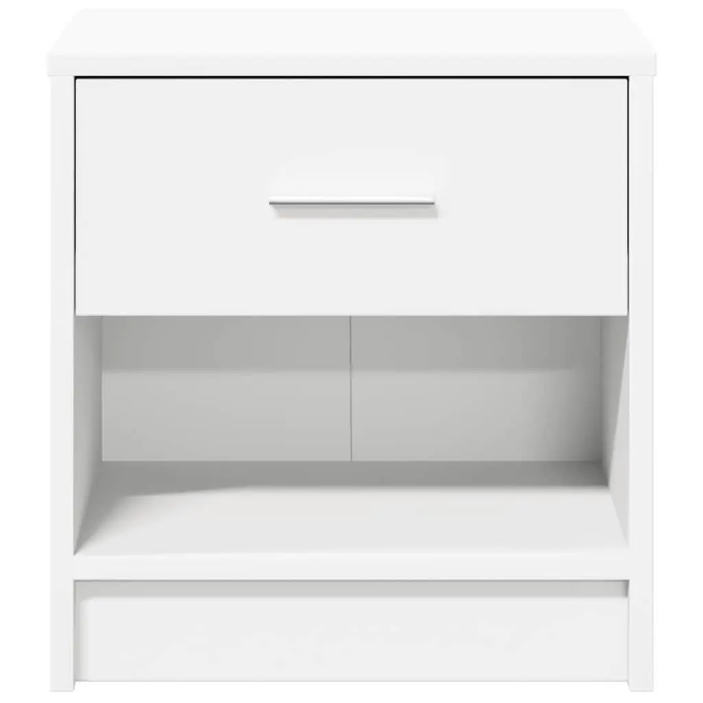 Bedside Cabinet Bedroom Storage Table 39x28x41cm White