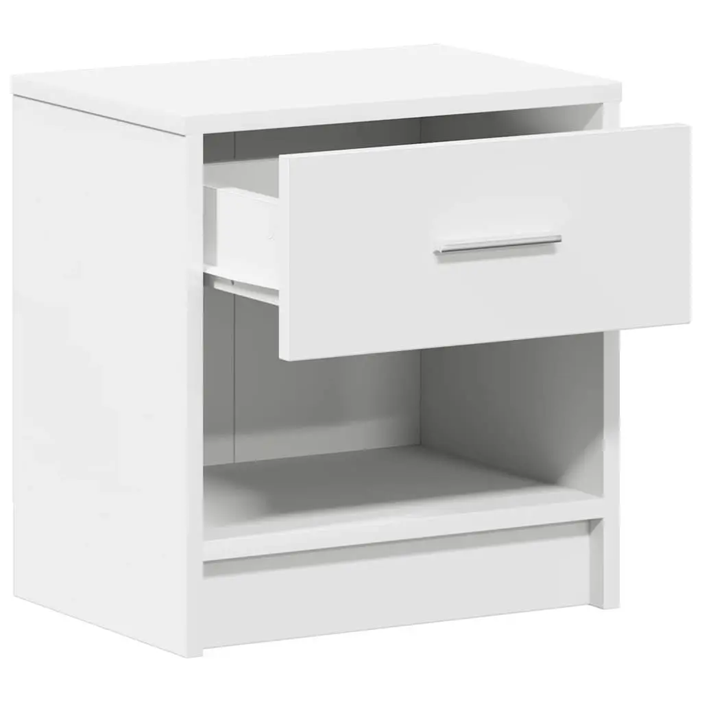 Bedside Cabinet Bedroom Storage Table 39x28x41cm White