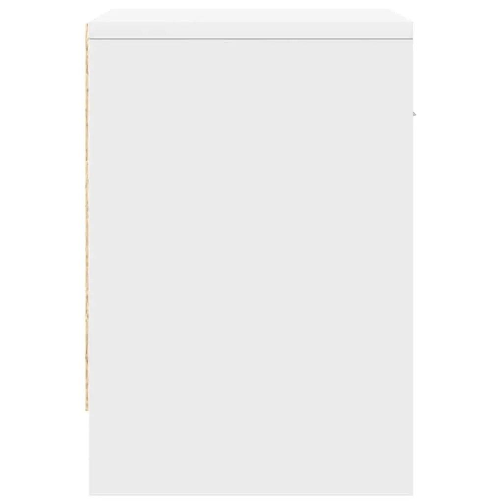 Bedside Cabinet Bedroom Storage Table 39x28x41cm White