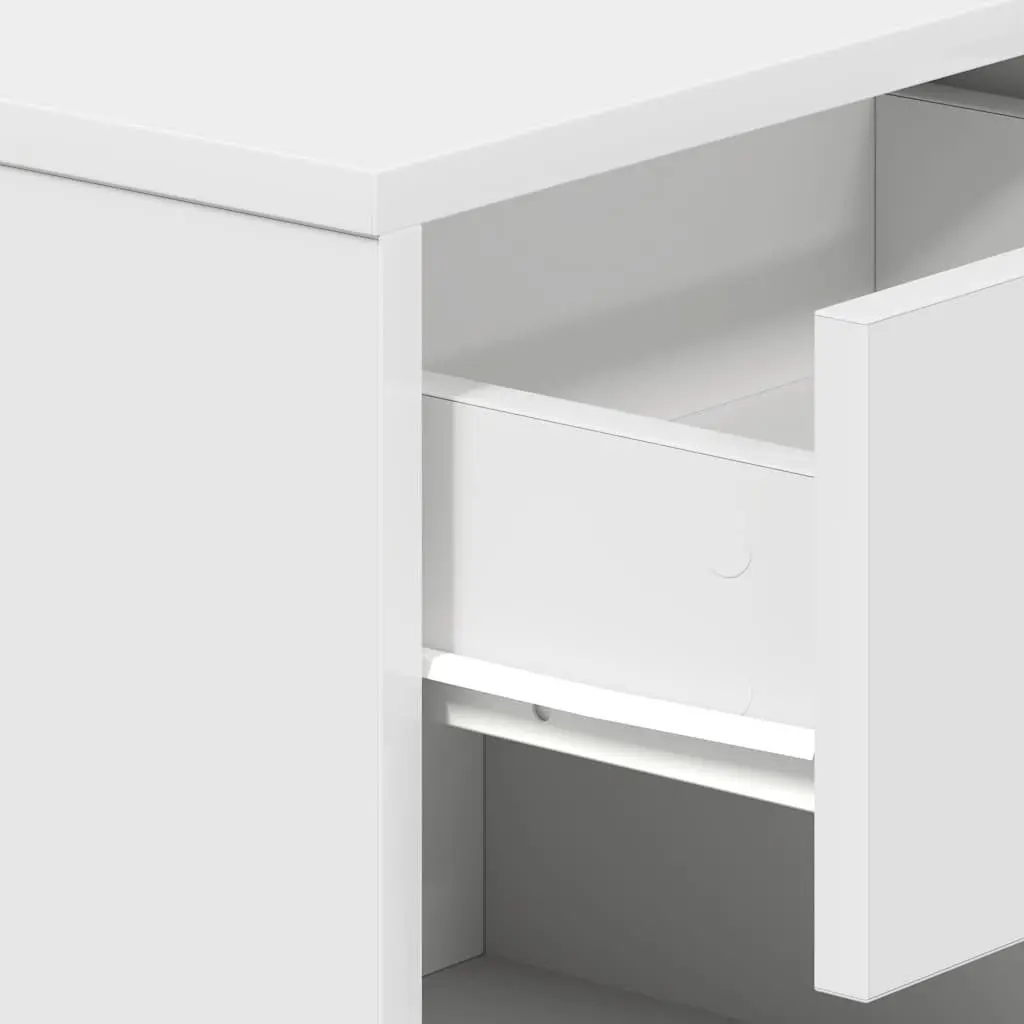 Bedside Cabinet Bedroom Storage Table 39x28x41cm White
