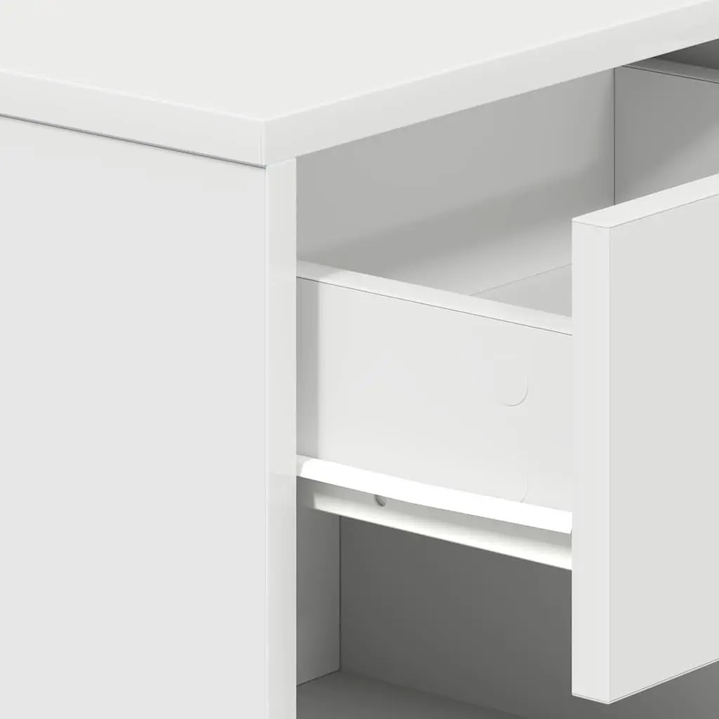 Bedside Cabinets Nightstand Storage 2 Piece Black