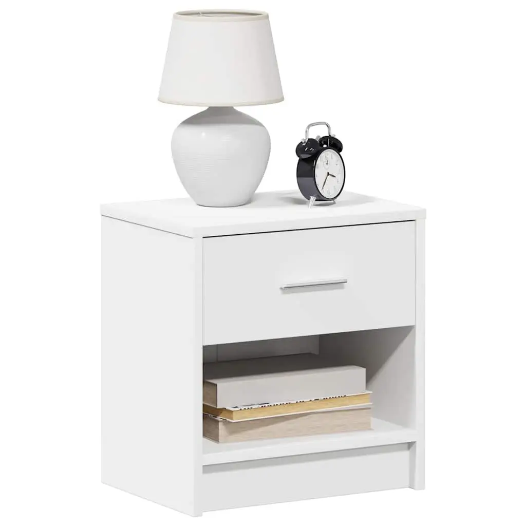 Bedside Cabinets Nightstand Storage 2 Piece Black