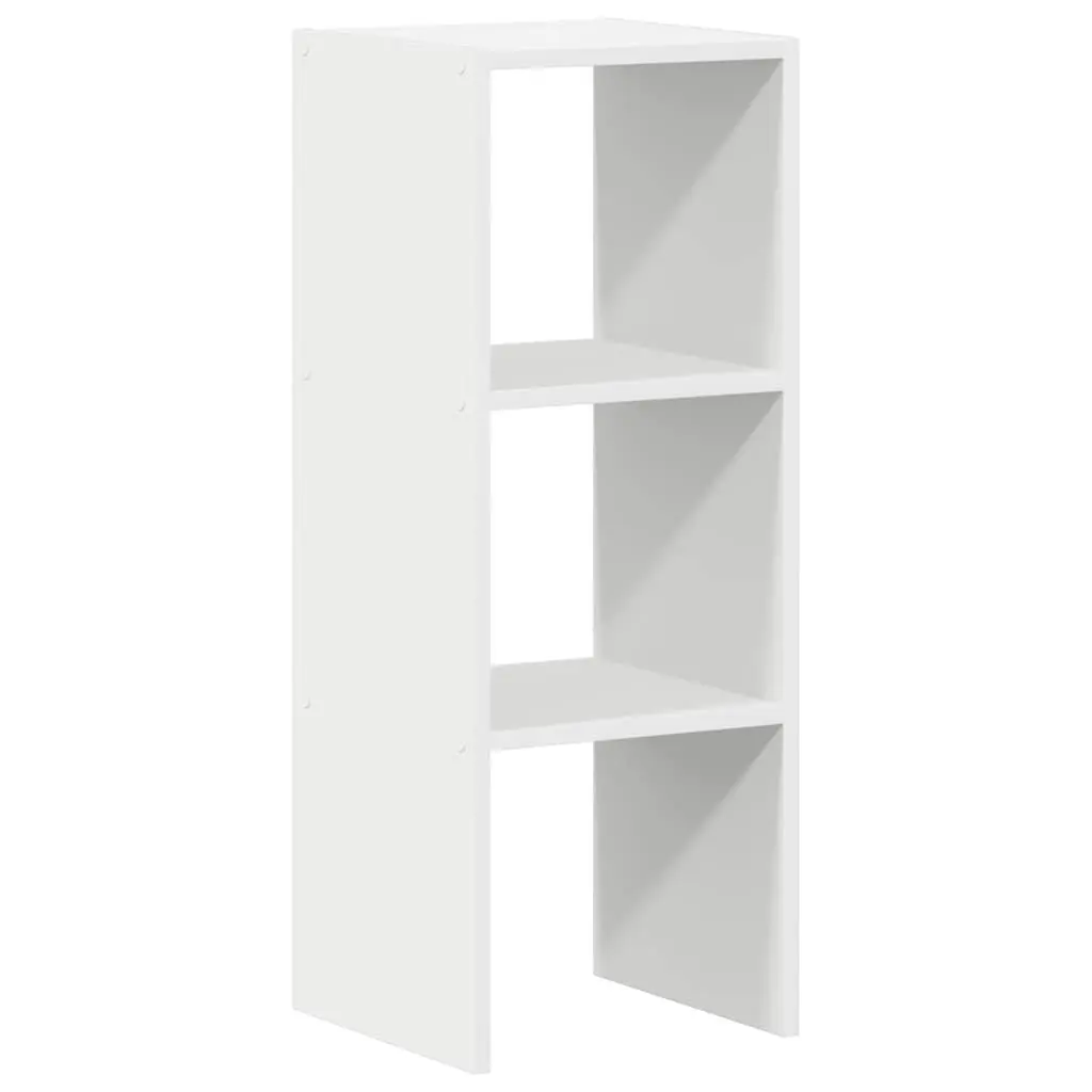 Stackable Bookcase Storage Cabinet Organiser 30 x 30 x 80 cm White Engineered Wood