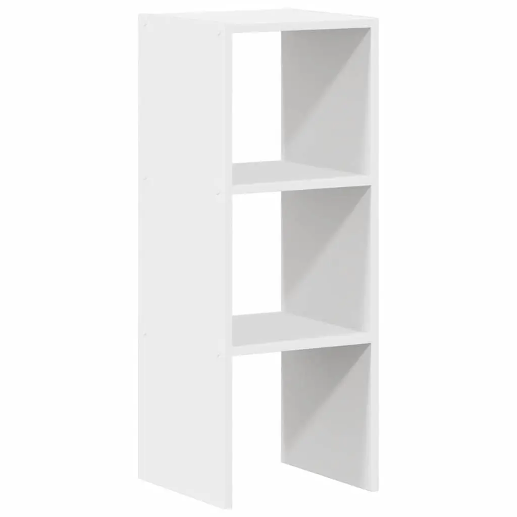 Stackable Bookcase Storage Cabinet Organiser 30 x 30 x 80 cm White Engineered Wood