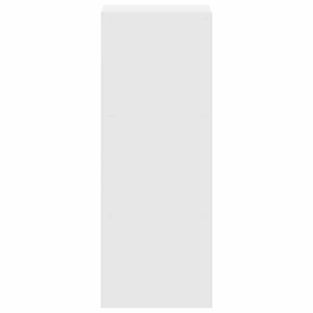 Stackable Bookcase Storage Cabinet Organiser 30 x 30 x 80 cm White Engineered Wood
