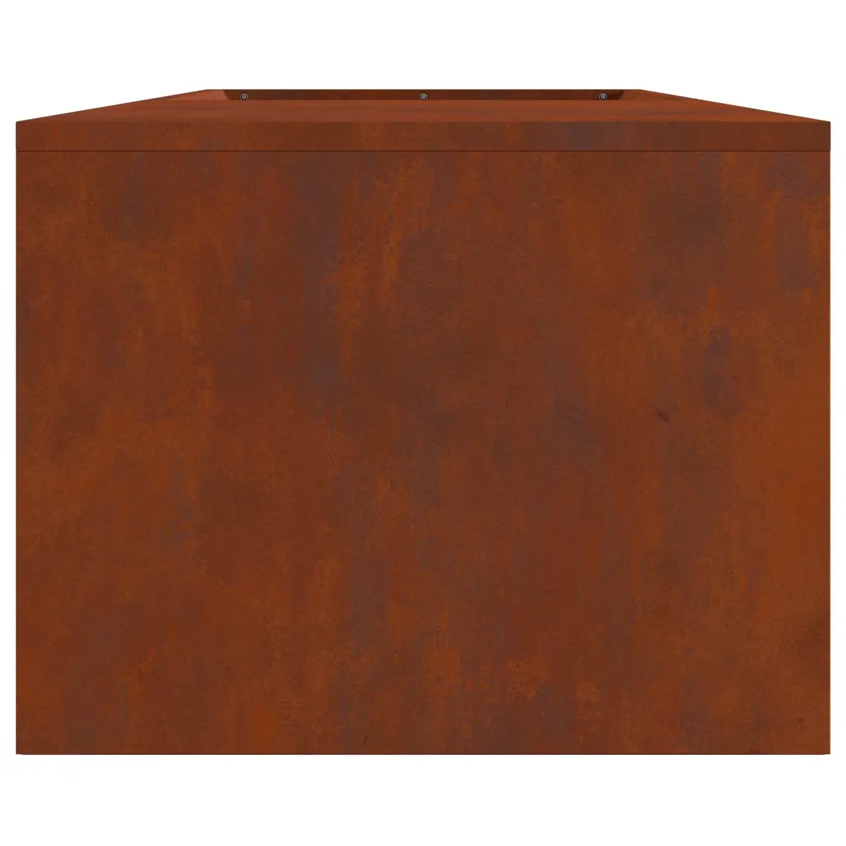Rectangular Outdoor Fire Pit 160cm Garden Fireplace Brown