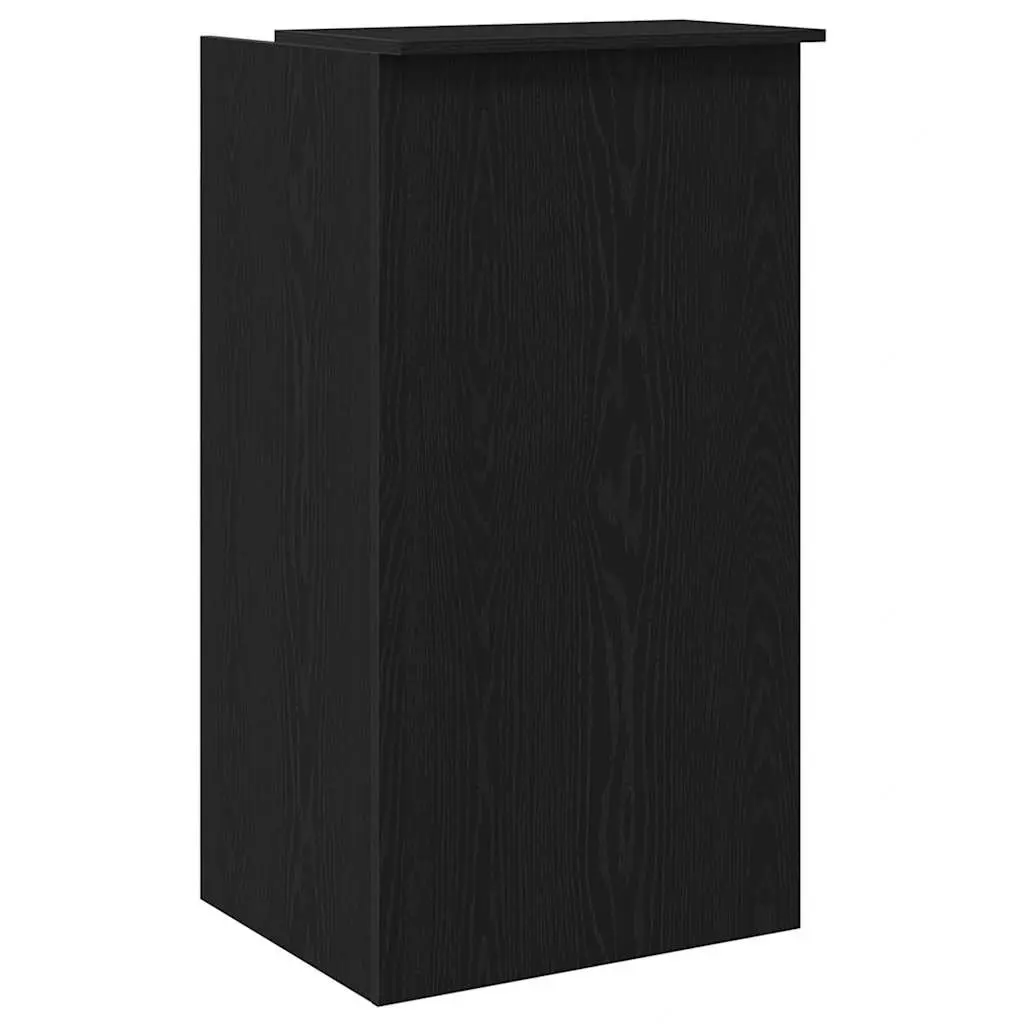 Reception Desk Black 55x50x103.5 cm with Counter Storage Shelf Office Furniture