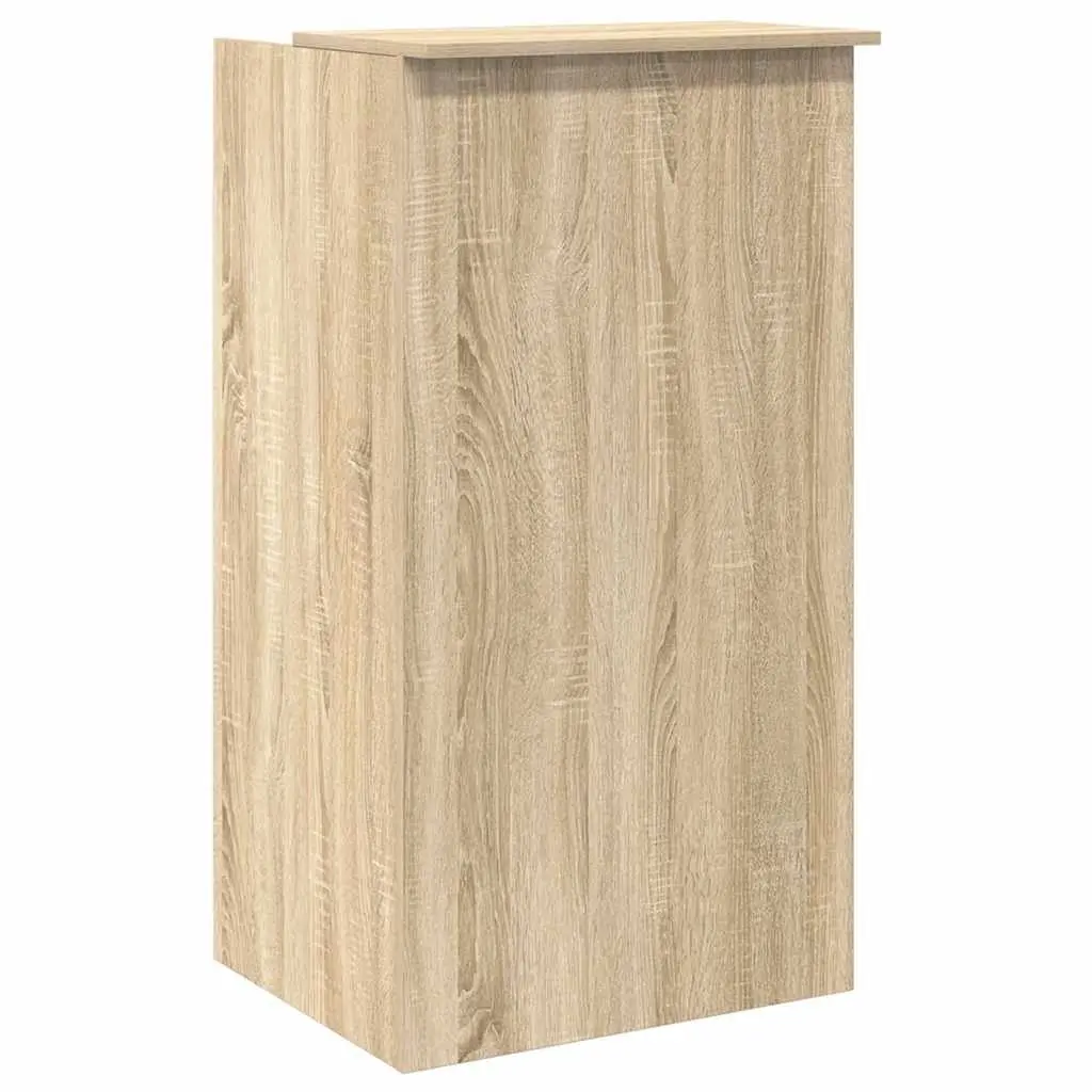 Reception Desk Brown Engineered Wood Office Counter 55x50x103.5cm