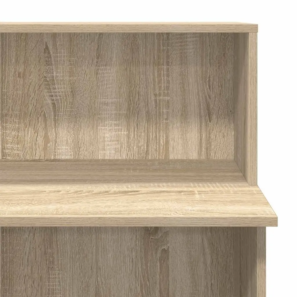 Reception Desk Sonoma Oak Brown Engineered Wood Counter Office Furniture