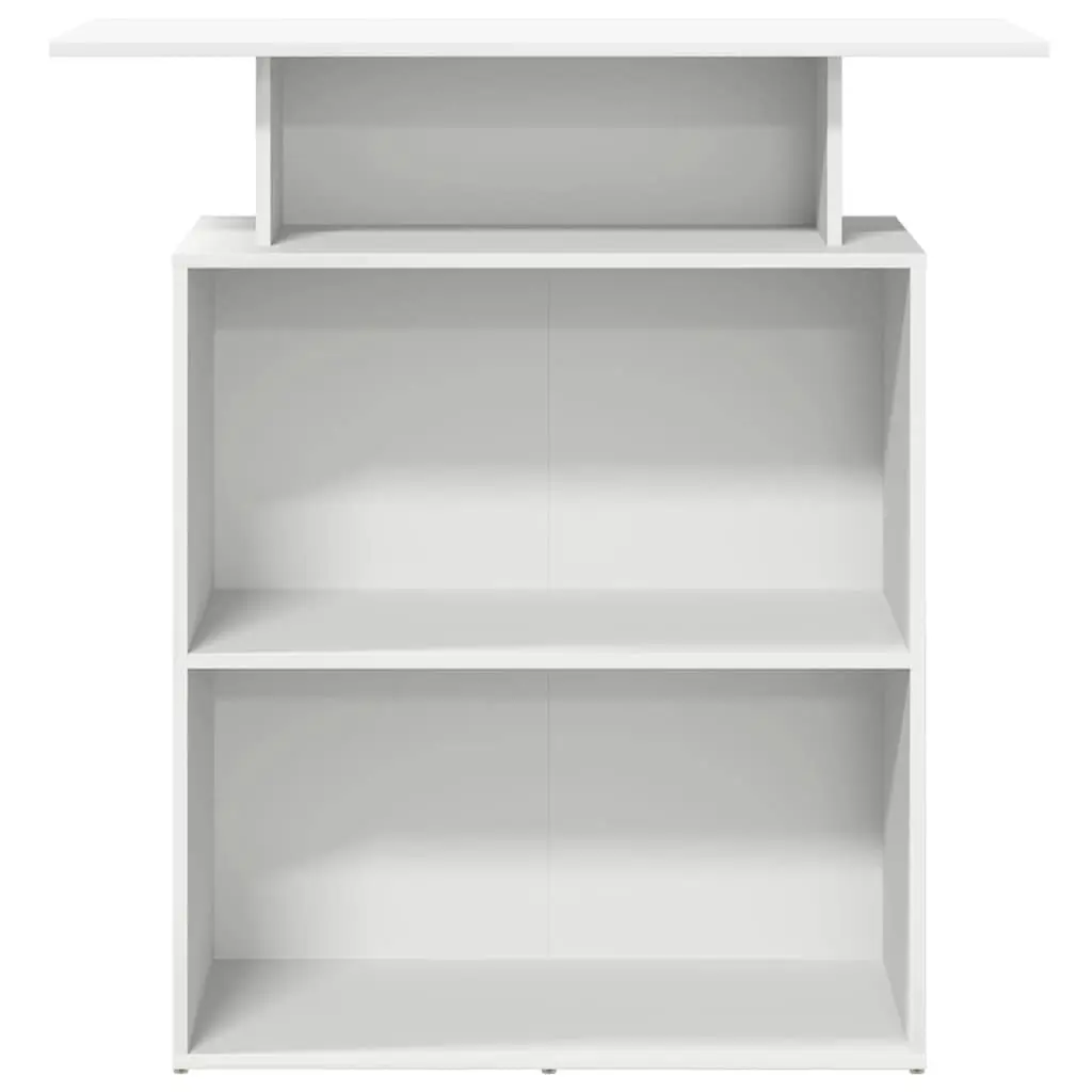 Reception Desk White 100x40x104 cm Counter Office Furniture Engineered Wood