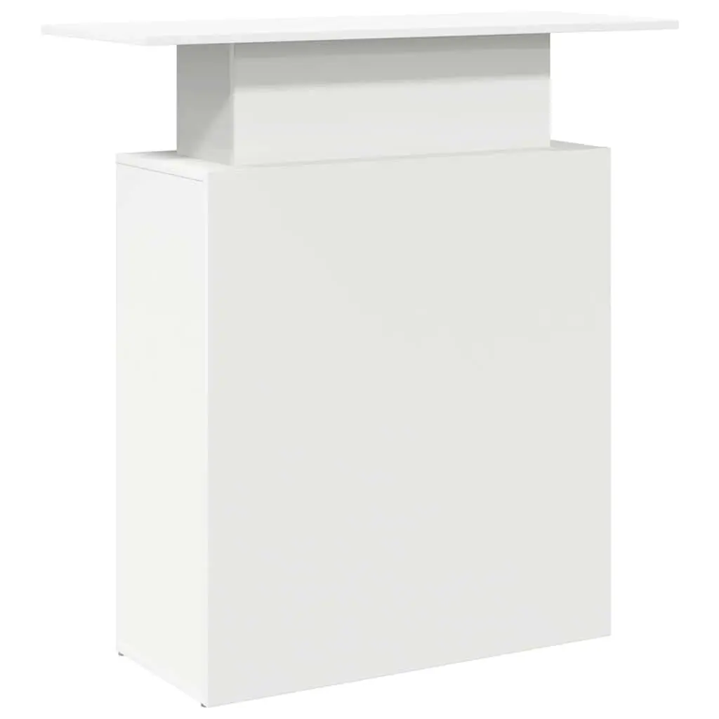 Reception Desk White 100x40x104 cm Counter Office Furniture Engineered Wood