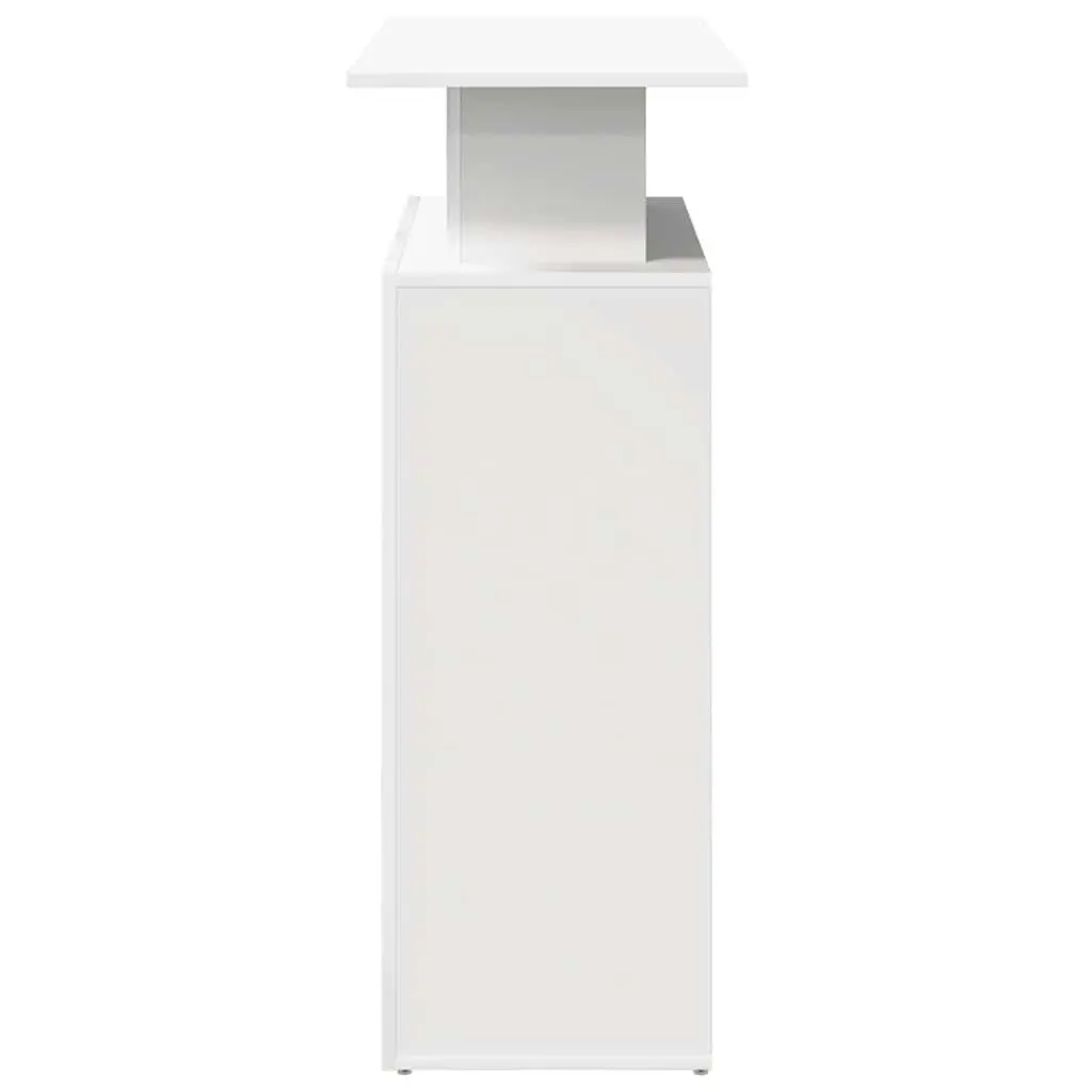 Reception Desk White 100x40x104 cm Counter Office Furniture Engineered Wood