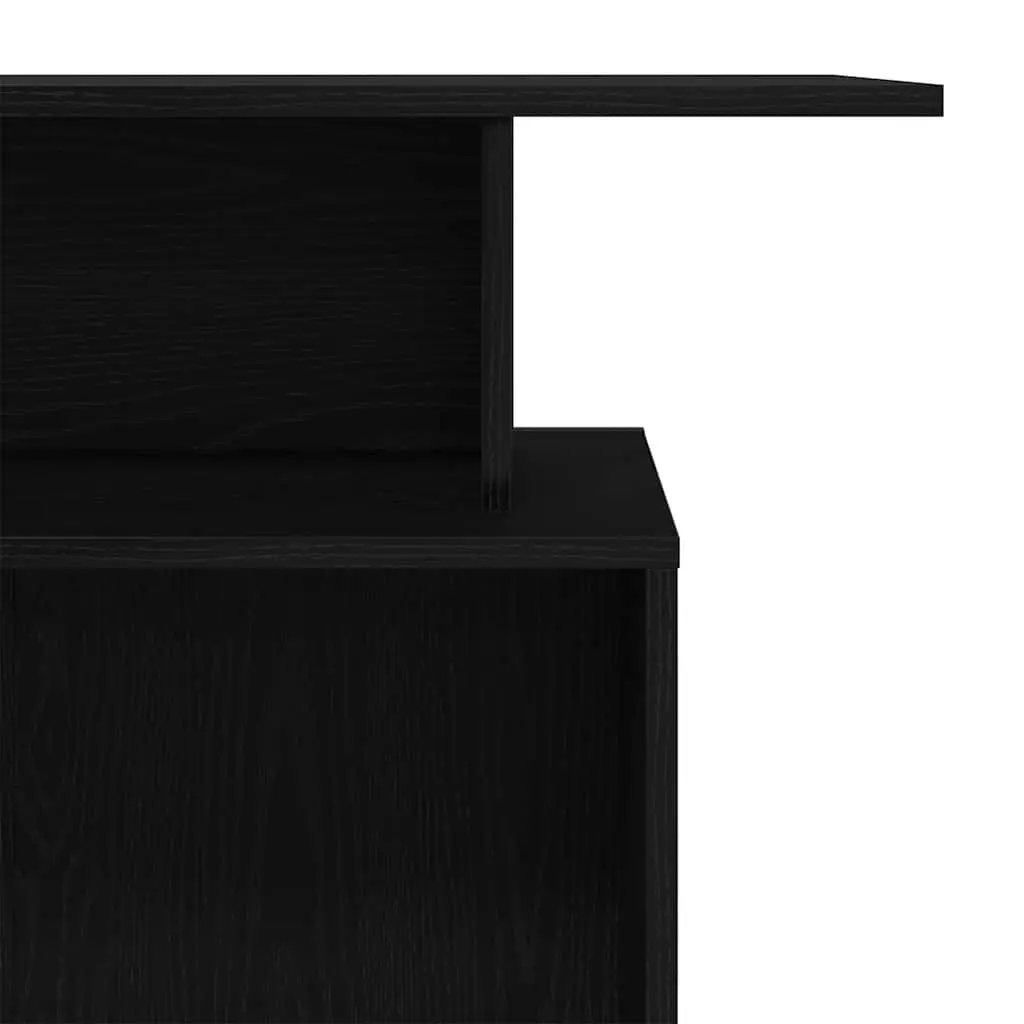 Reception Desk Black 100x40x104 cm Counter Checkout Office Engineered Wood