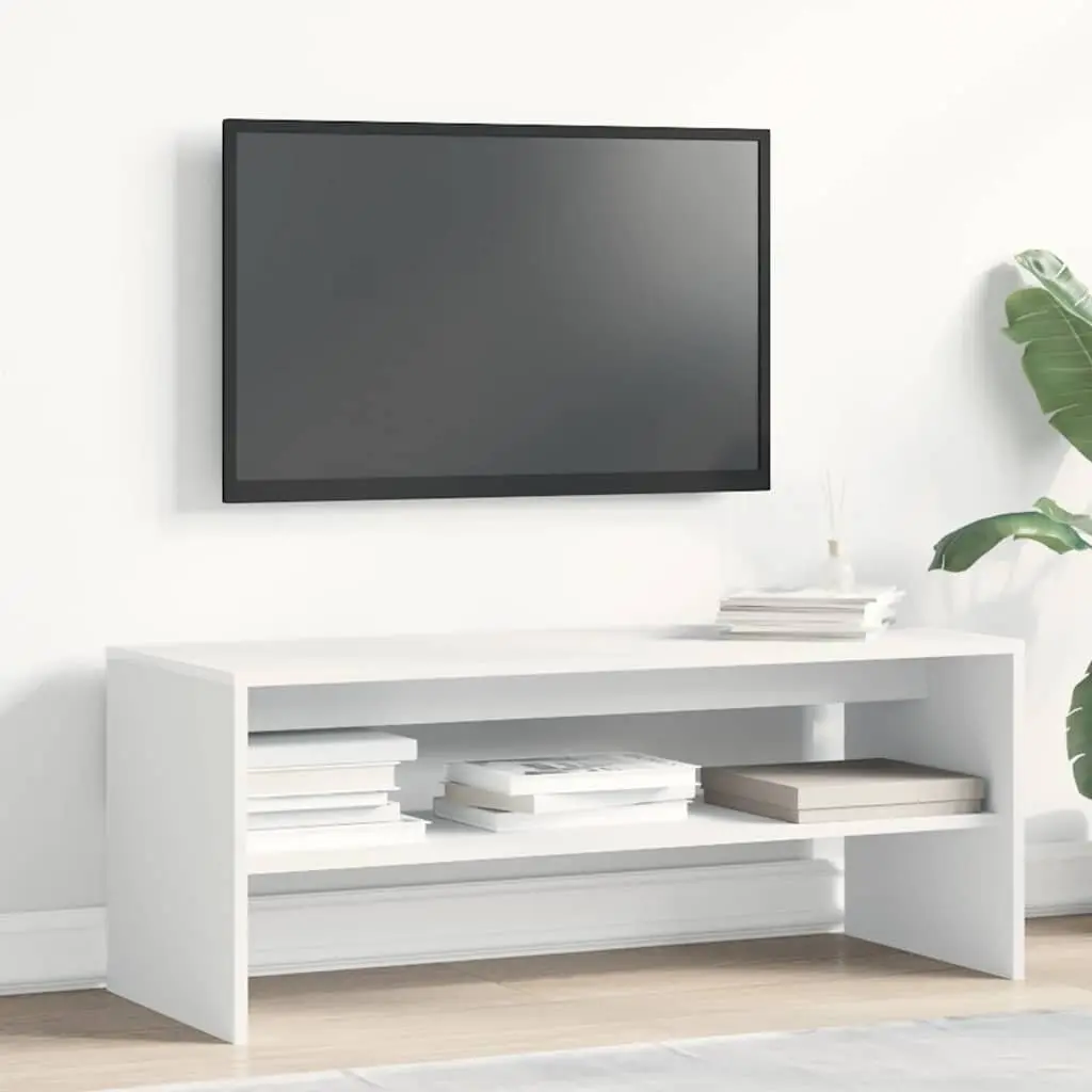 TV Cabinet Storage Unit 100x40x40 cm White Engineered Wood Living Room