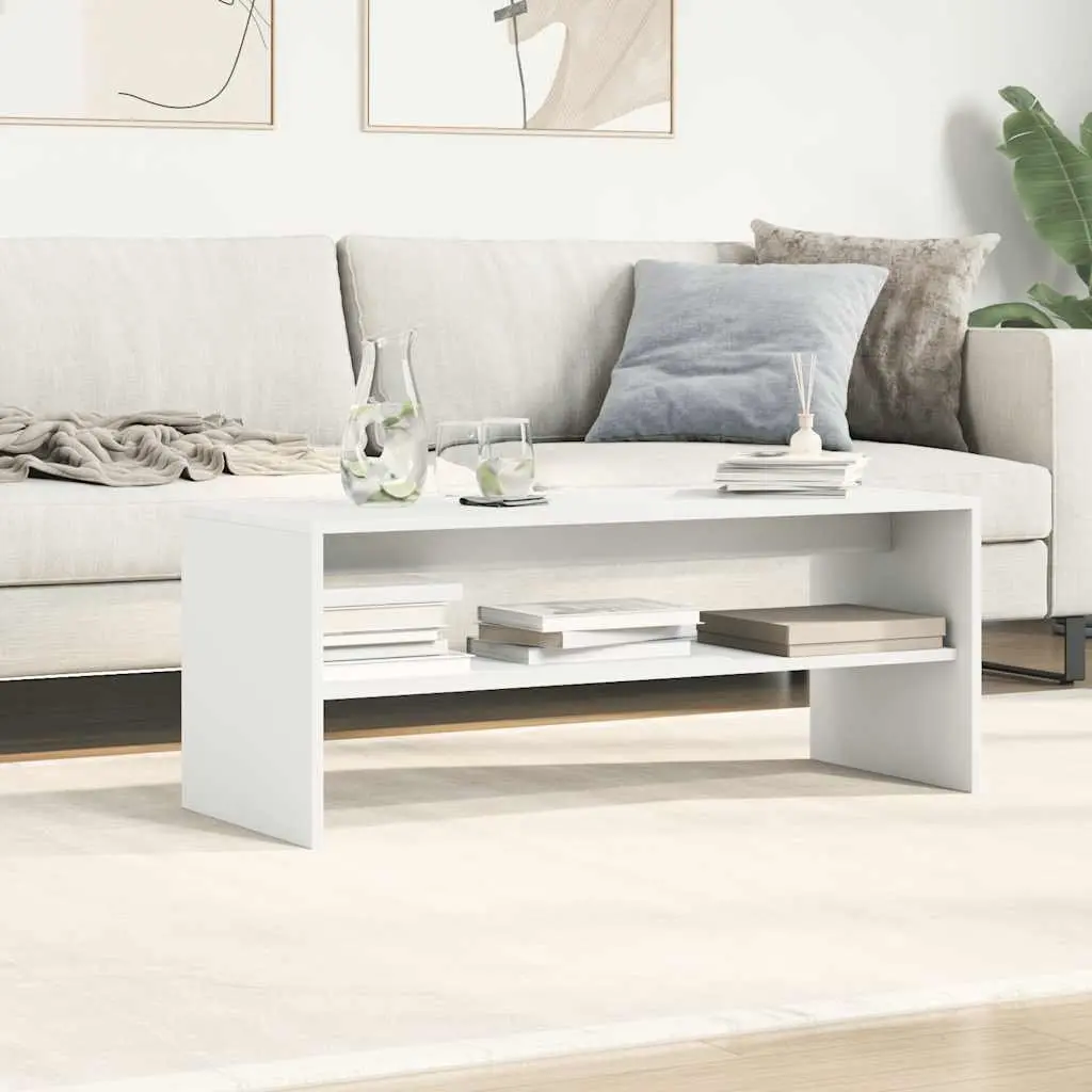 TV Cabinet Storage Unit 100x40x40 cm White Engineered Wood Living Room