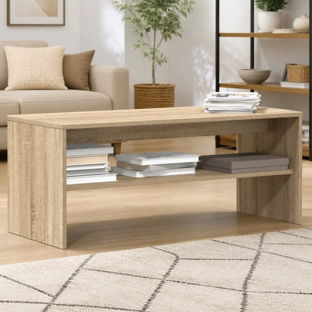 TV Cabinet Storage Unit Engineered Wood Brown 100x40x40cm