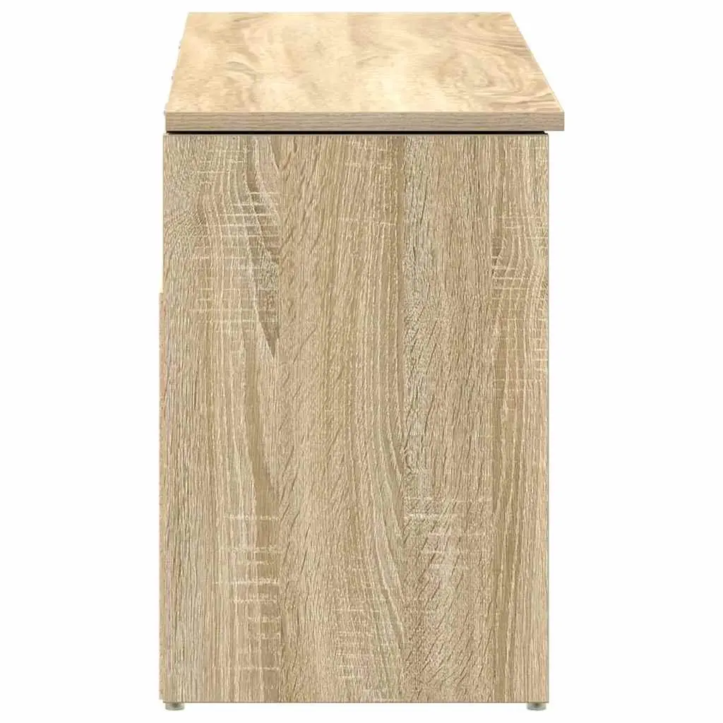 Shoe Bench Storage Seating Organiser Cabinet 102x30.5x45cm Brown Engineered Wood