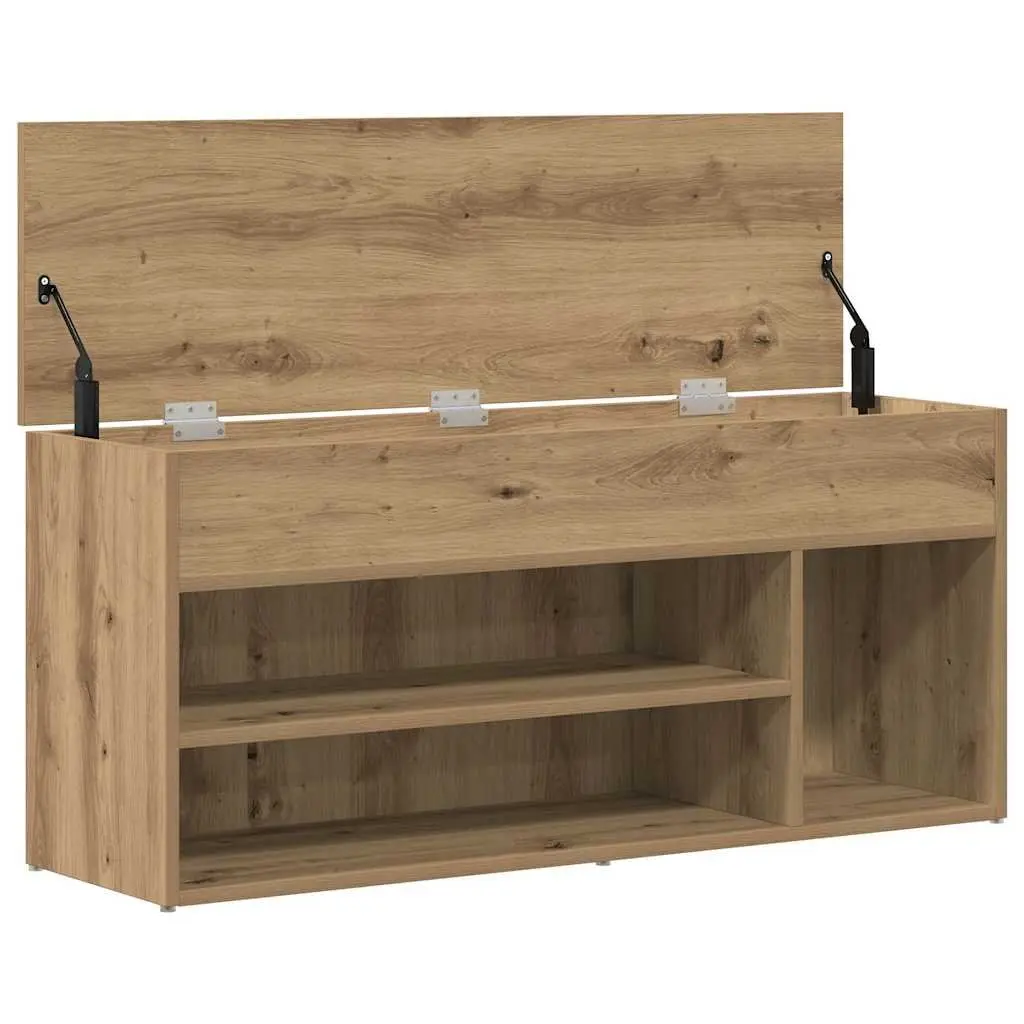 Shoe Bench Storage Seating Cabinet 102x30.5x45cm Brown